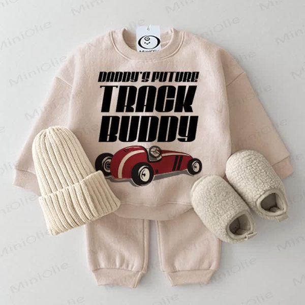 DADDY'S FUTURE TRACK BUDDY Baby 2-piece Beige Set
