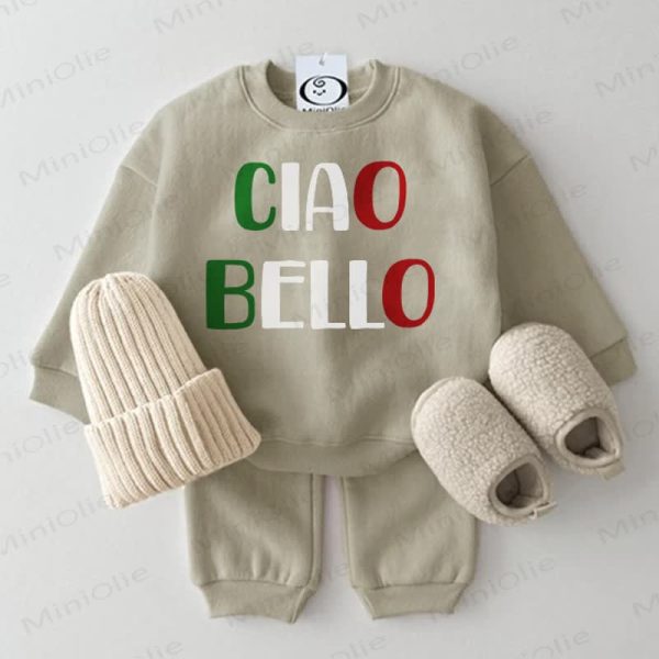 CIAO BELLO Baby 2-piece Grey Green Set