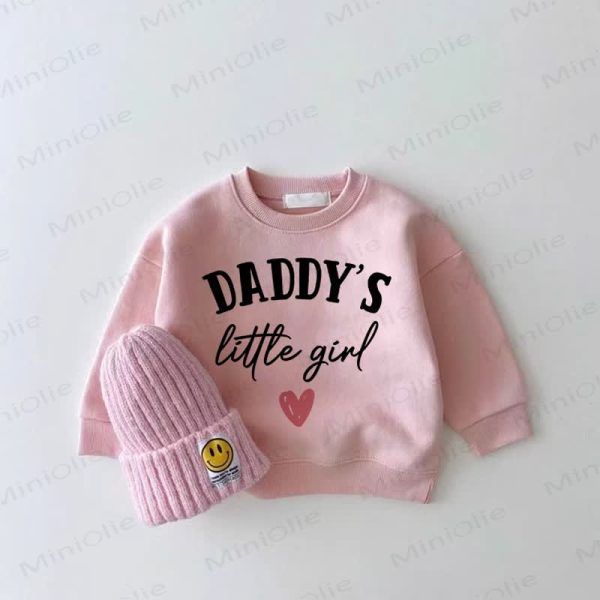 DADDY'S LITTLE GIRL Baby Girl Love Pink Sweatshirt
