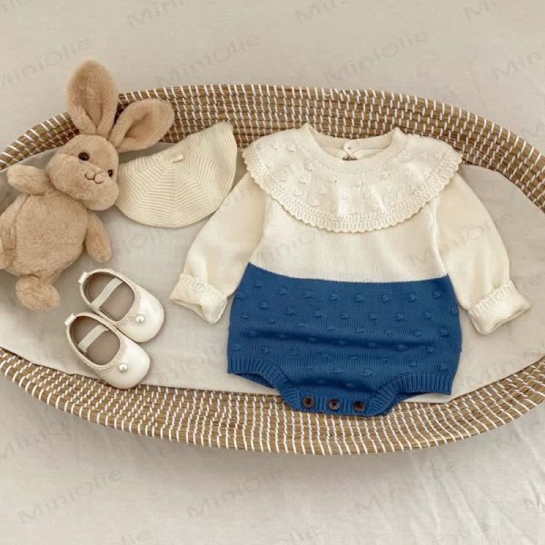 Baby Color Block Knit Bodysuit