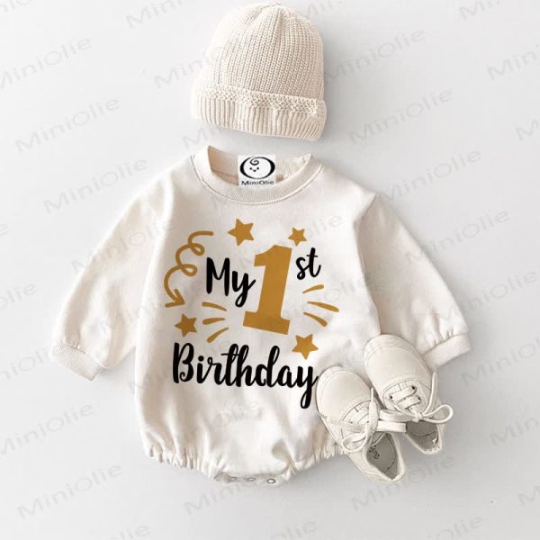 MY 1ST BIRTHDAY Baby White Bodysuit