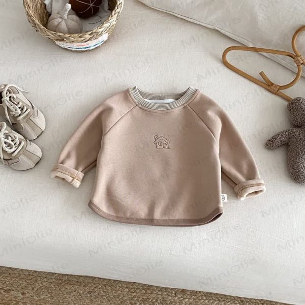 Baby Toddler Boys Embroidered Little House T-shirt