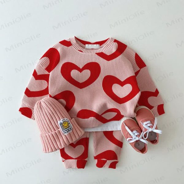 Baby Pink Waffle 2-piece Love Set