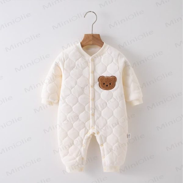 Baby Bear Chest Badge Warm Romper
