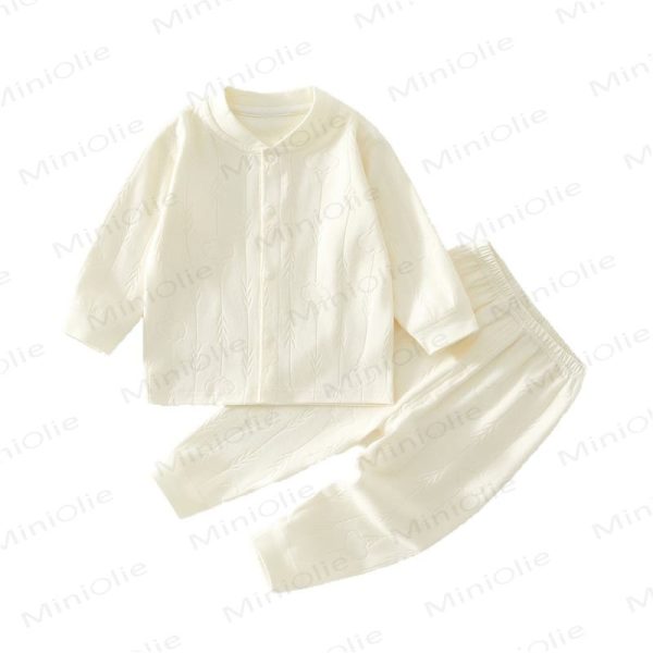 Baby Solid Color Thermal Underwear 2 Pieces Set