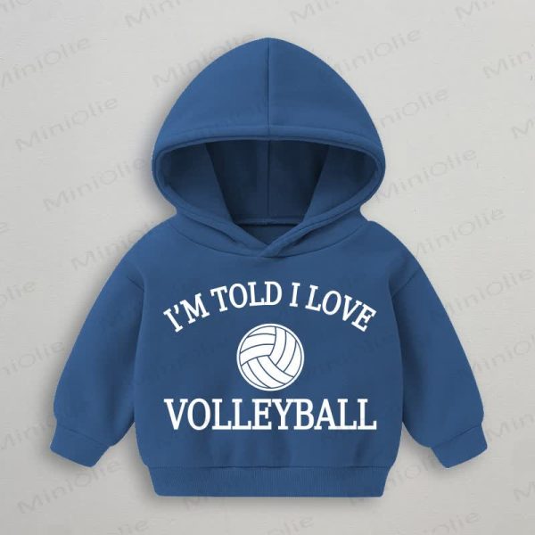 I'M TOLD I LOVE VOLLEYBALL Baby Blue Sweatshirt