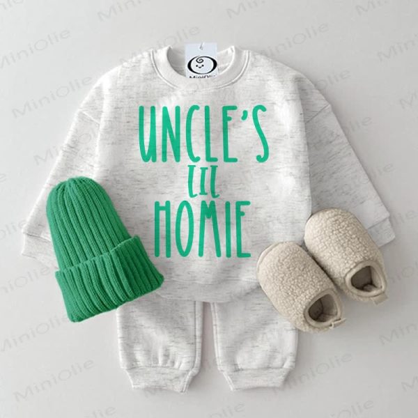 UNCLE'S LIL HOMIE Baby 2-piece Light Grey Set