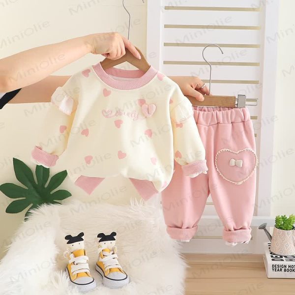 LOVELY Baby Toddler Love Bow 2-piece Set