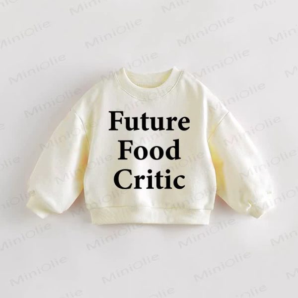 FUTURE FOOD CRITIC Baby Toddler Floral Cream Sweatshirt