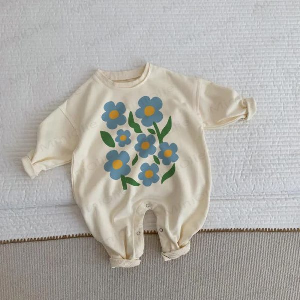 Baby Toddler Beige Floral Romper