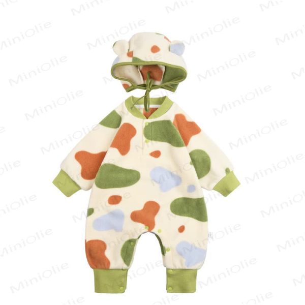 Baby Cream Puff Warm Hooded Romper