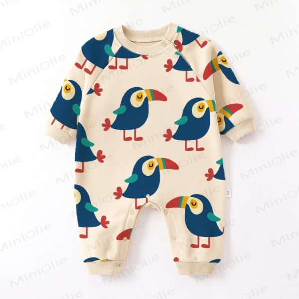 Baby Cartoon Toucan Beige Romper