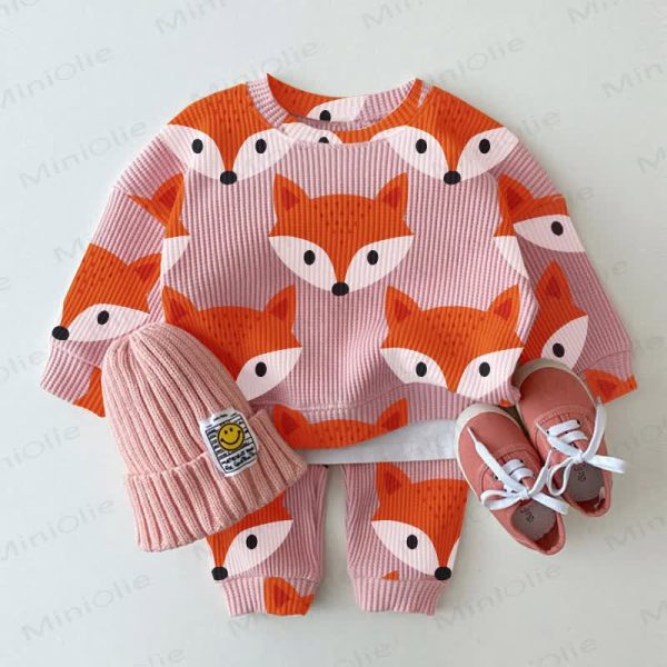 Baby Fox Pink Waffle 2-piece Set