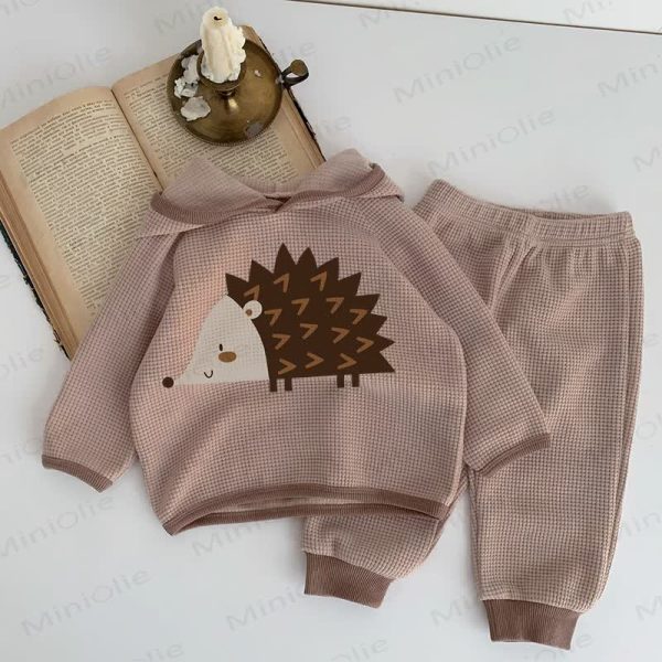 Baby Hedgehog Brown Waffle 2-piece Set