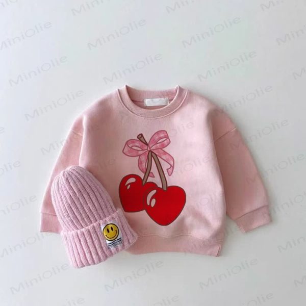Baby Girl Cherry Pink Sweatshirt