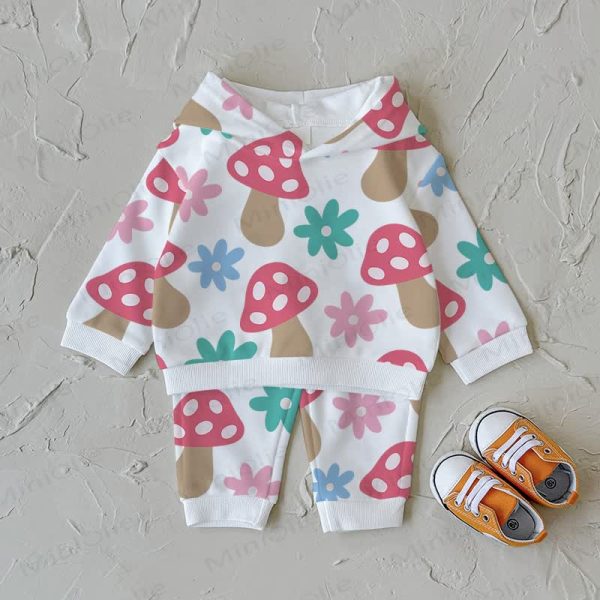 Baby Mushroom Flower Hoodie 2-piece Set