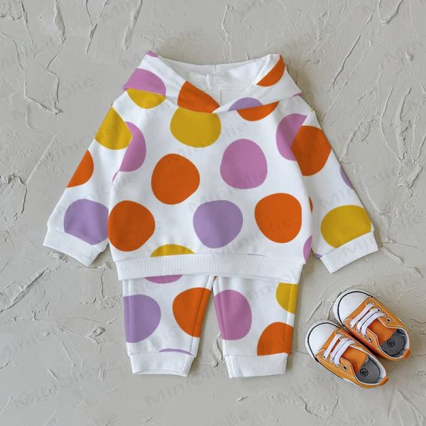 Baby Colorful Dot Hoodie 2-piece Set