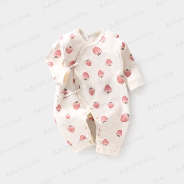 Baby Strawberry Kimono Newborn Romper