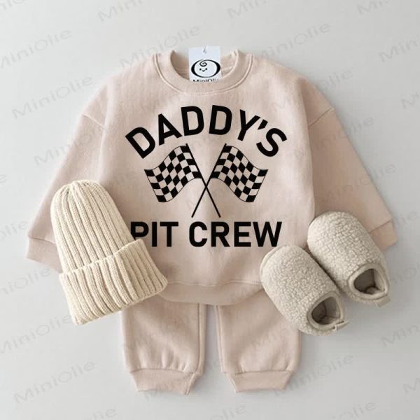 DADDY'S PIT CREW Baby 2-piece Beige Set