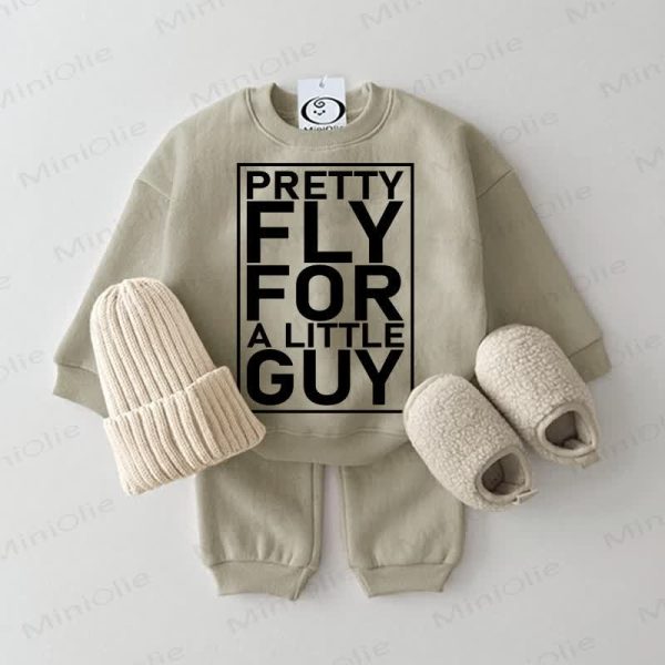 PRETTY FLY FOR A LITTLE GUY Baby Grey Green 2-piece Set