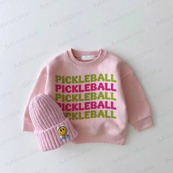 PICKLEBALL Baby Girl Pink Sweatshirt