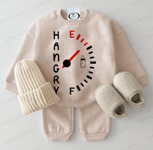 HANGRY Baby Beige Sweatshirt 2-piece Set