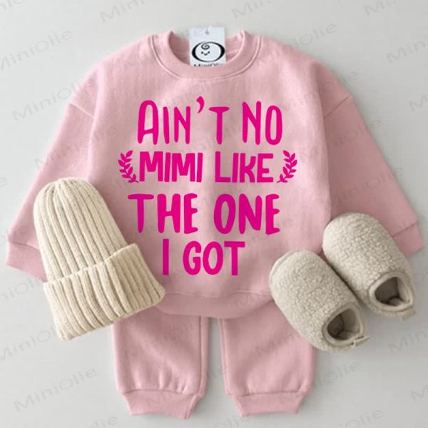 AIN'T NO MIMI LIKE THE ONE I GOT Baby Sweatshirt 2-piece Pink Set