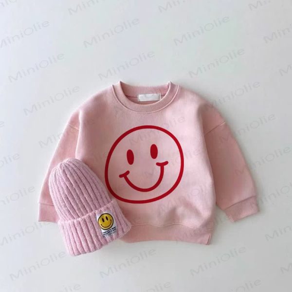 Baby Girl Smiley Pink Sweatshirt