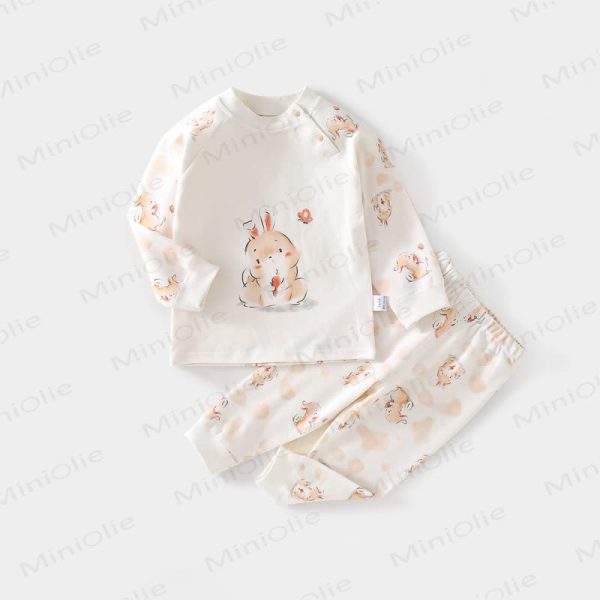 Baby Rabbit Print Pajamas 2 Pieces Set