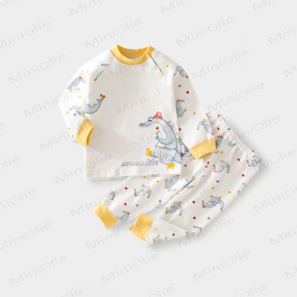 Baby Crocodile Print Pajamas 2 Pieces Set