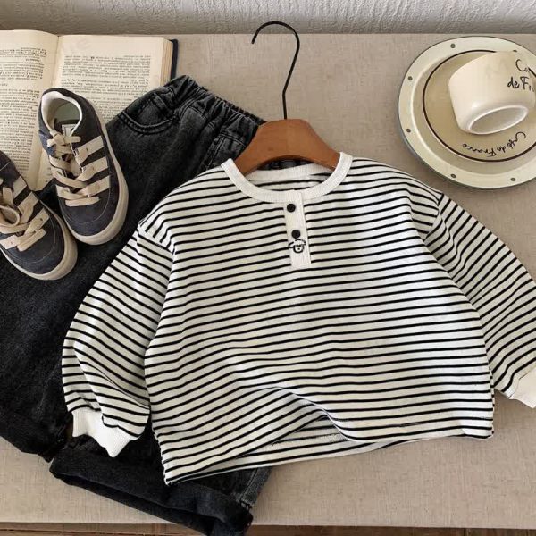 Baby Toddler Striped Crew Neck T-shirt