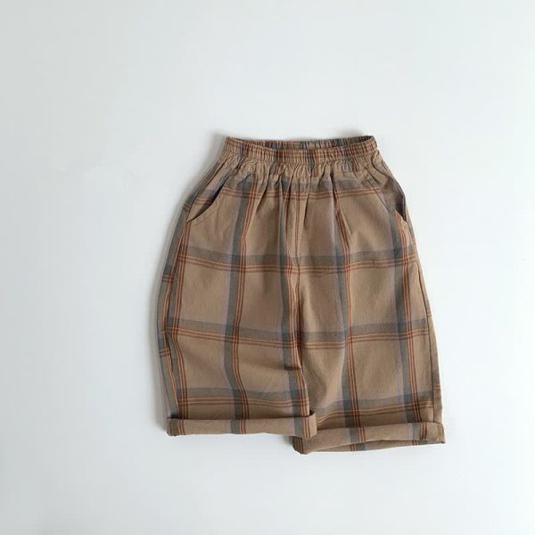 Toddler Plaid British Style Loose Pants