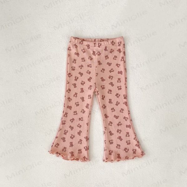 Baby Bear Strawberry Bell-bottomed Pants
