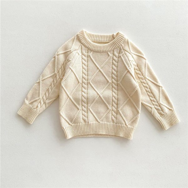 Baby Solid Color Knitted Sweater Overalls