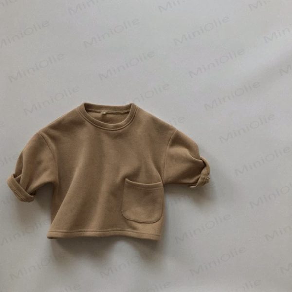 Toddler Solid Color Inner Fleece T-Shirt