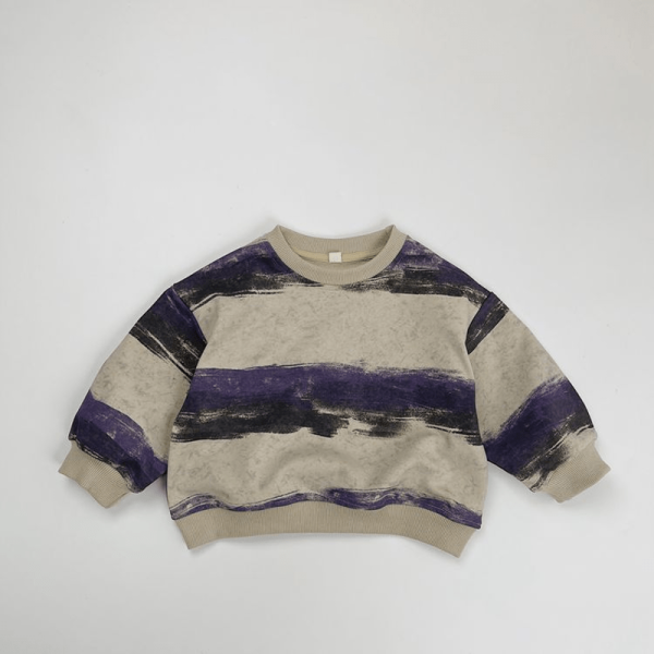 Toddler Abstract Stripes Loose Sweatshirt