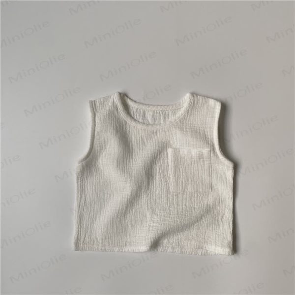Toddler Solid Color Gauze Tank Top
