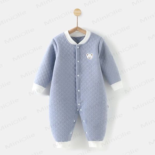 Baby Bear Quilted Contrast Color Romper