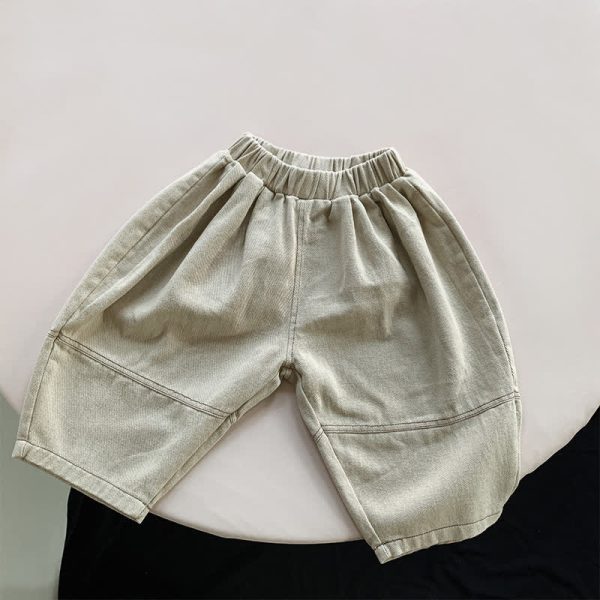 Kid Boy Contrast Patch Harem Pants