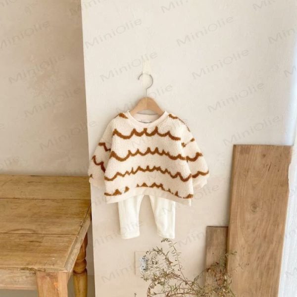 Baby Girl Stripe Sherpa 2-piece Set