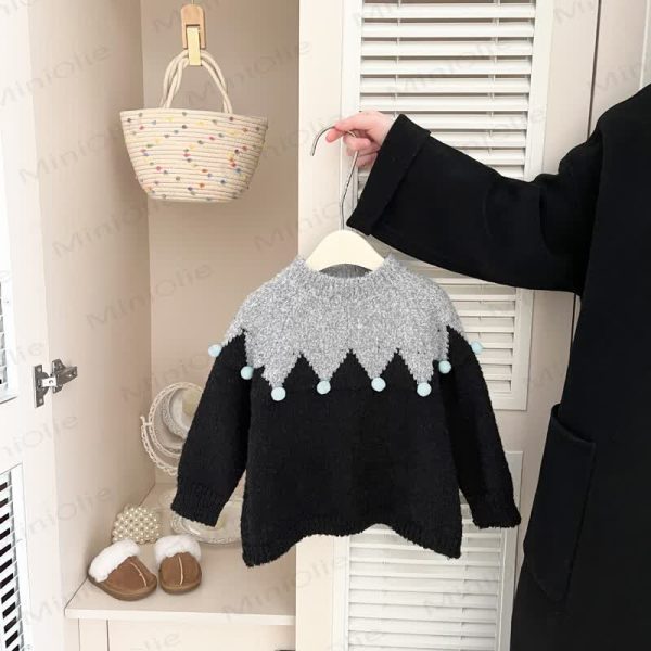 Baby Girl Knit Color Blocking Dress