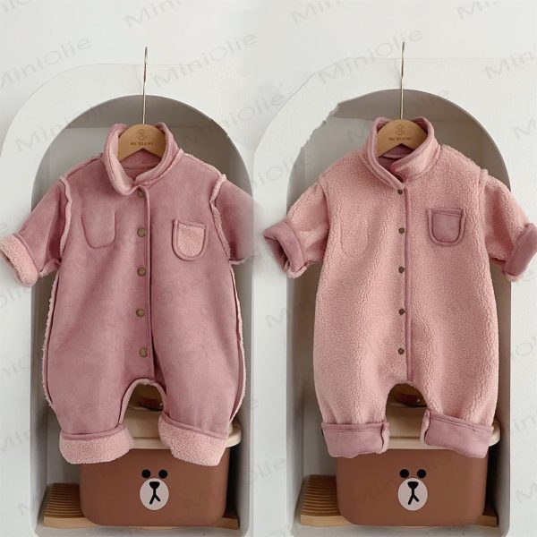 Baby Polo Reversible Fleece Romper