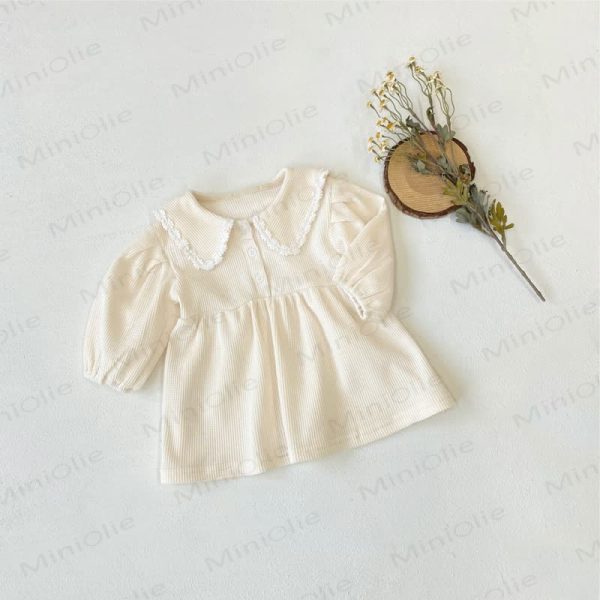 Baby Waffle Flower Collar Dress