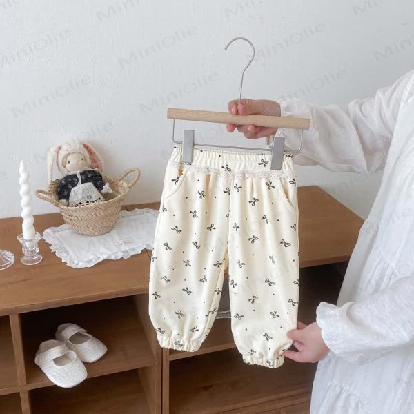Baby Girl Bowknot Jogger Pants
