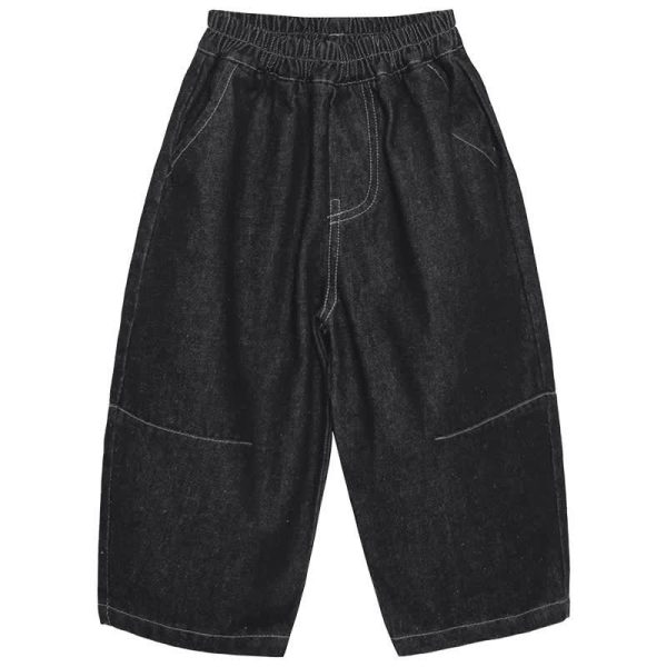 Toddler Boy Black Denim Loose Pants
