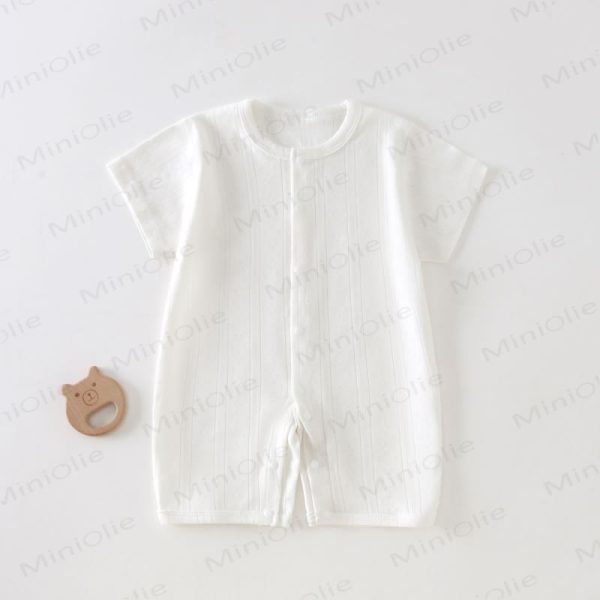 Baby Cut-out Solid Color Romper