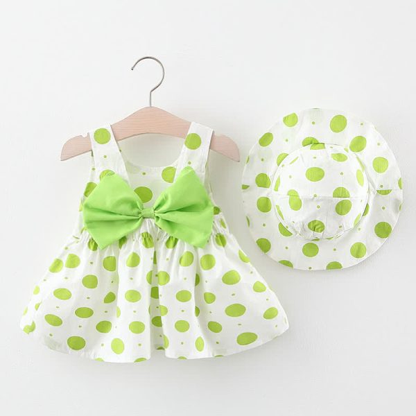 Baby Big and Small Dots Dress with Hat