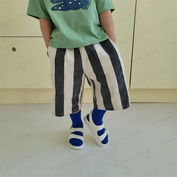 Toddler Vertical Striped Loose Understated Pants