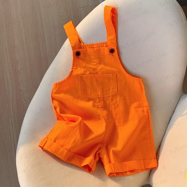 Toddler Solid Color Youthful Overalls