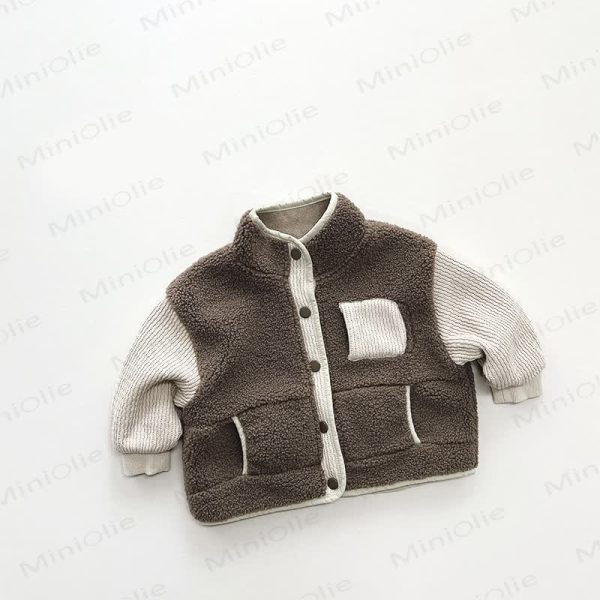 Baby Toddler Crew Neck Color Block Outerwear